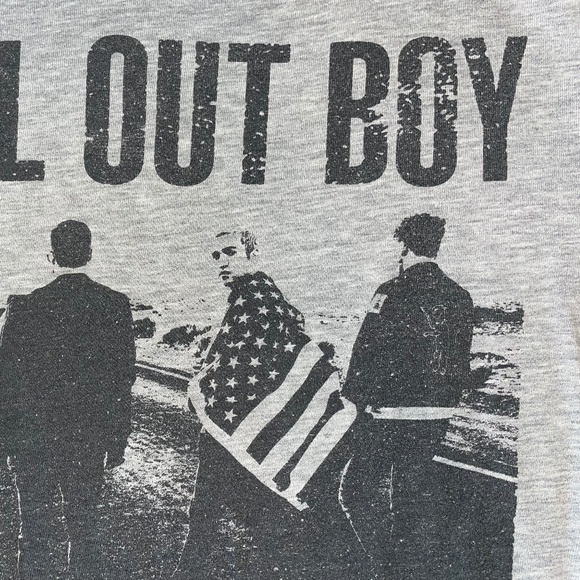 Fall Out Boy Summer Tour T-Shirt – 2015 – Gray – Medium - Picture 9 of 11